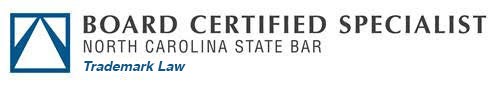 logo for Board Certified Specialist, North Carolina State Bar, Trademark Law